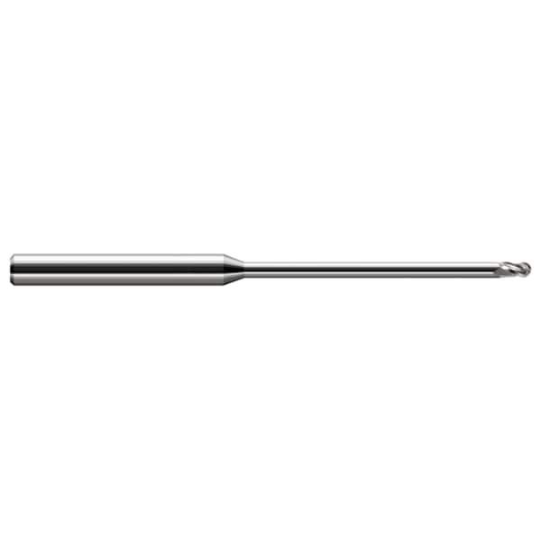 Miniature End Mill - Ball - Long Reach, Stub Flute, 0.0780" (5/64)